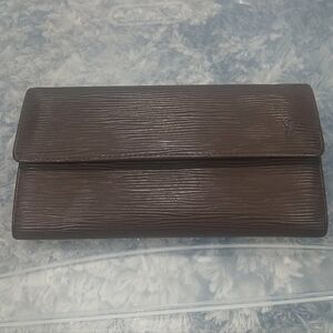 Brown Textured Leather Wallet